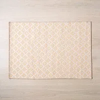 KSP Indoor / Outdoor 'Genas' Flatweave Rug 24x36" (Beige/Natural)