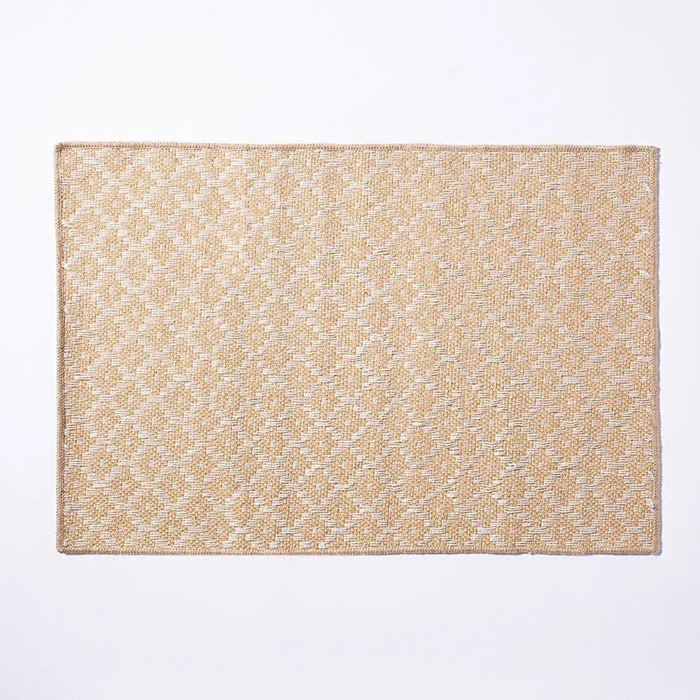 KSP Indoor / Outdoor 'Genas' Flatweave Rug 24x36" (Beige/Natural)