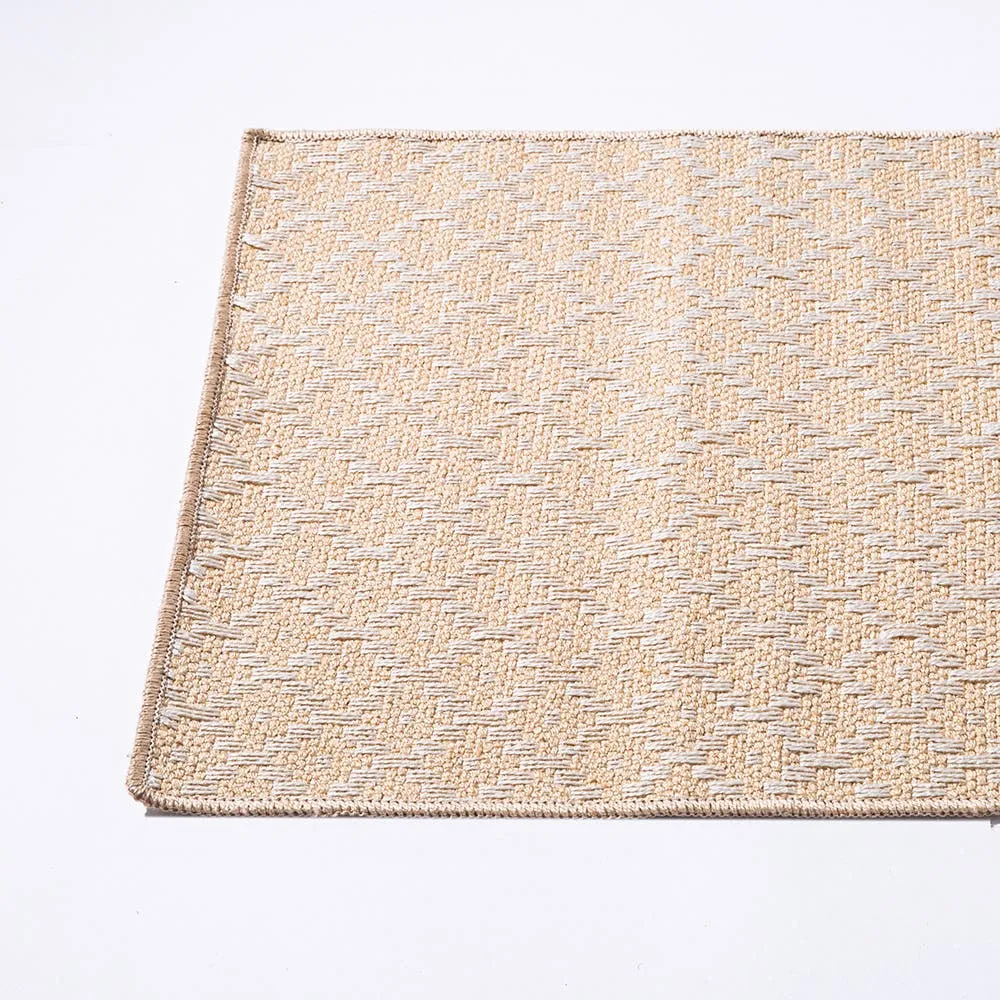 KSP Indoor / Outdoor 'Genas' Flatweave Rug 24x36" (Beige/Natural)