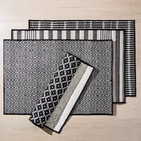 KSP Indoor / Outdoor 'Gideon' Flatweave Rug 24x36" (/Natural