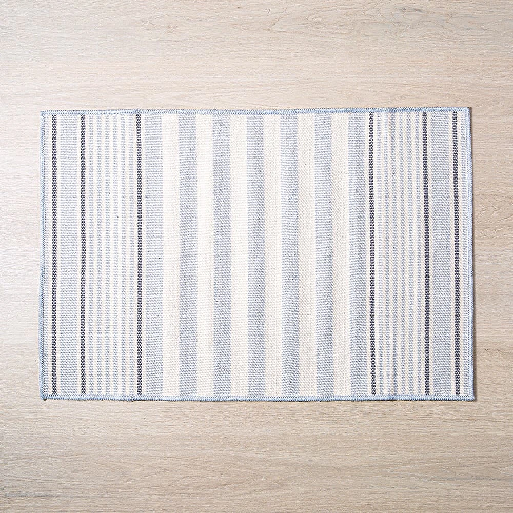 KSP Indoor / Outdoor 'Gideon' Flatweave Rug 24x36" (Grey/Natural)