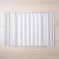 KSP Indoor / Outdoor 'Gideon' Flatweave Rug 24x36" (Grey/Natural)