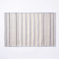 KSP Indoor / Outdoor 'Gideon' Flatweave Rug 24x36" (Grey/Natural)