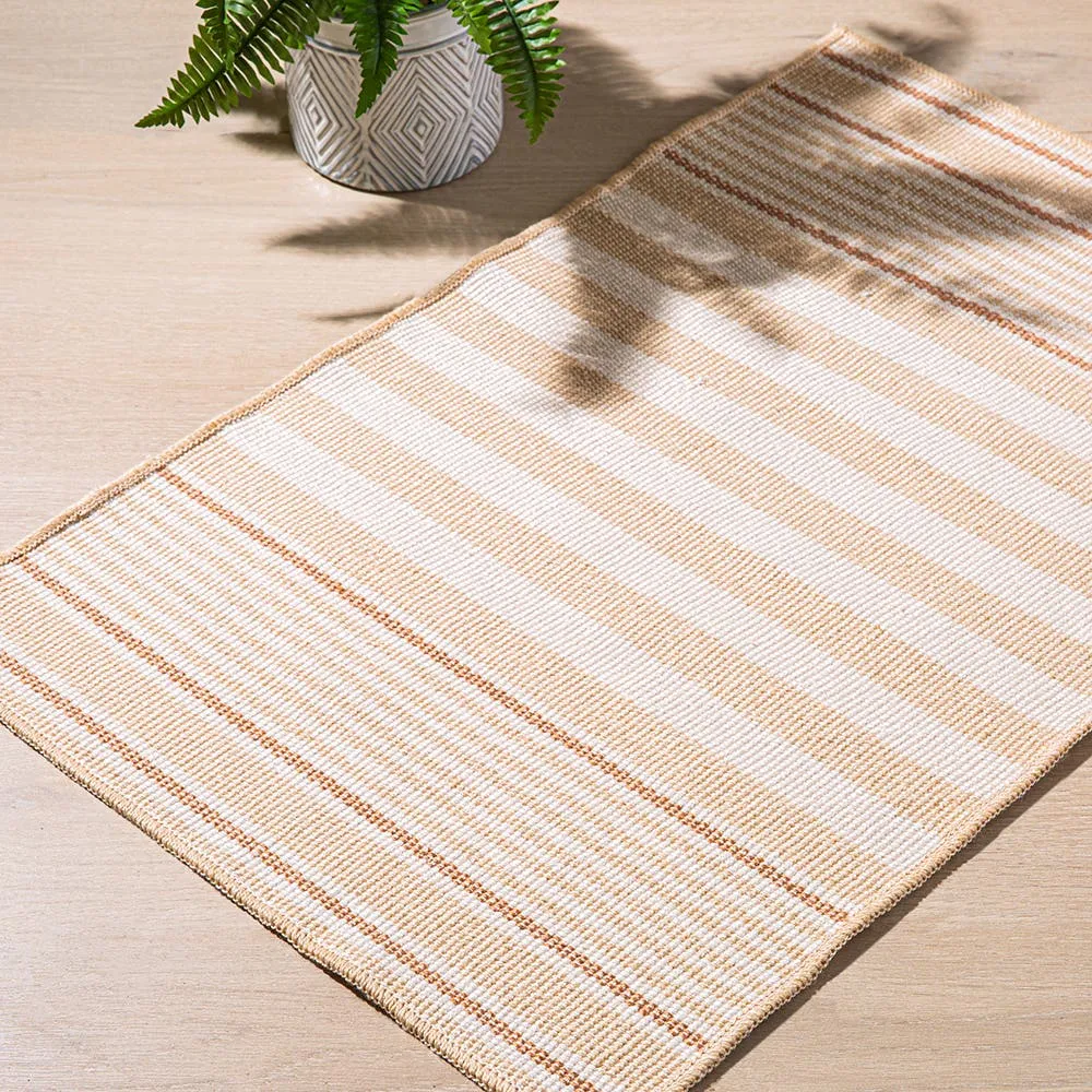 KSP Indoor / Outdoor 'Gideon' Flatweave Rug 24x36" (Beige/Natural)