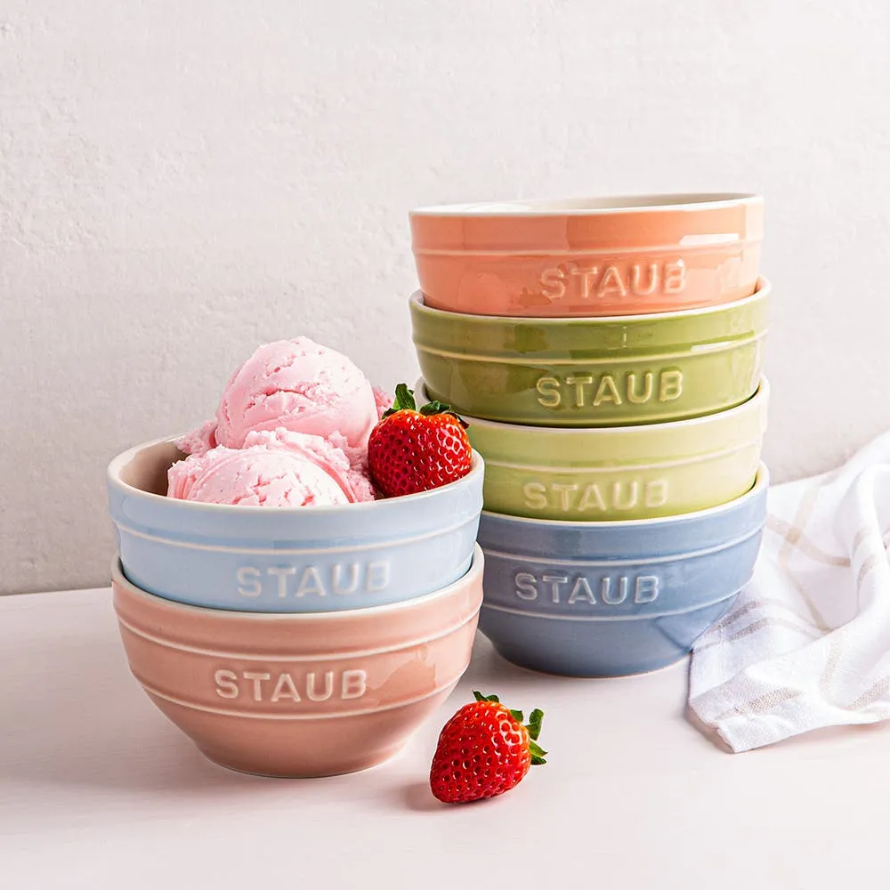 Staub Macaron Ceramic Bowls - Set of 6 400ml (Multi Colour)