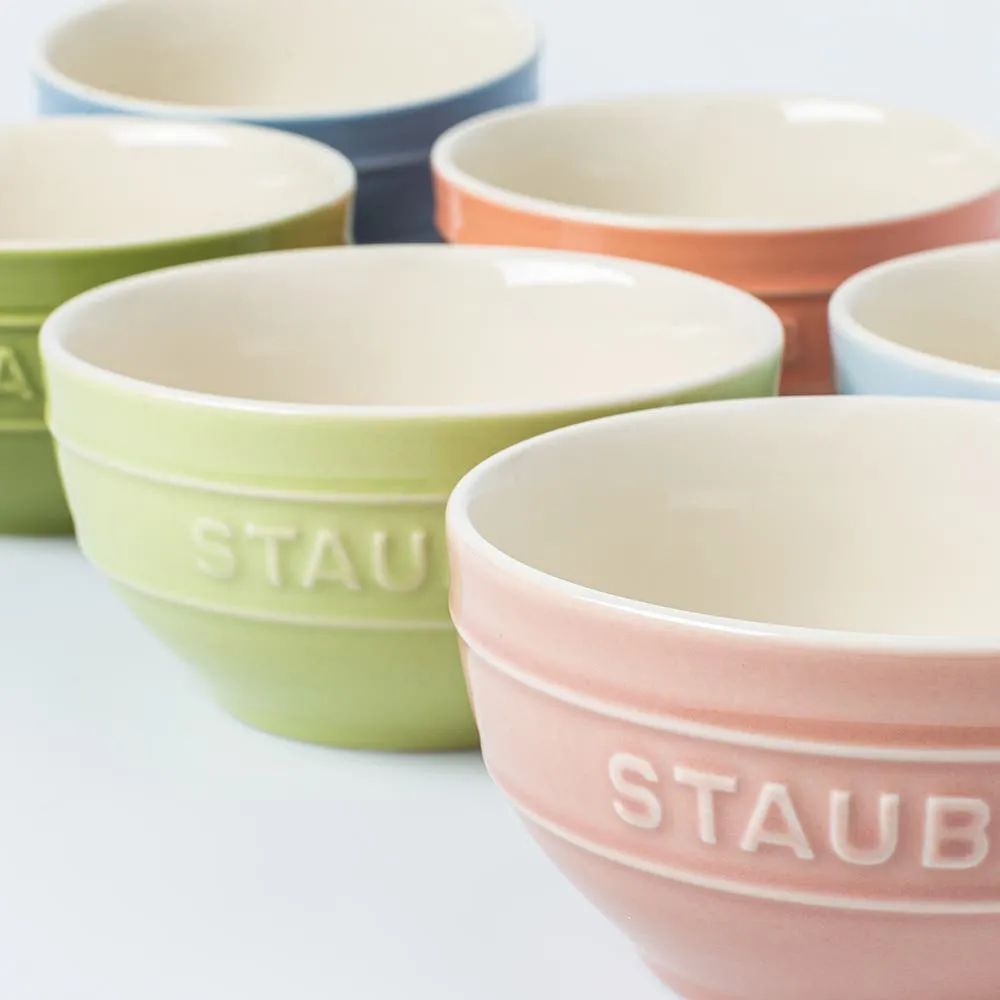 Staub Macaron Ceramic Bowls - Set of 6 400ml (Multi Colour)