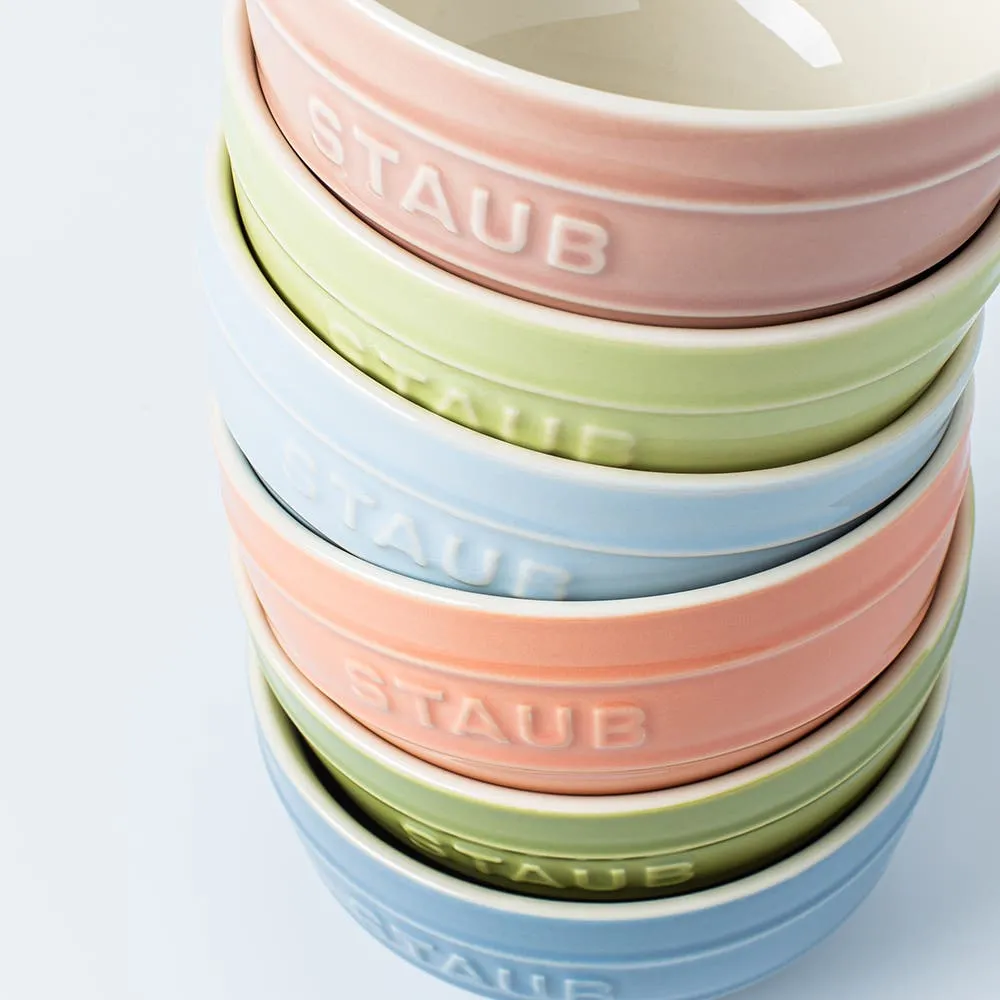 Staub Macaron Ceramic Bowls - Set of 6 400ml (Multi Colour)