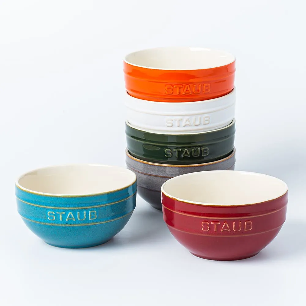 Staub Rainbow Ceramic Bowls - Set of 6 700ml (Multi Colour)