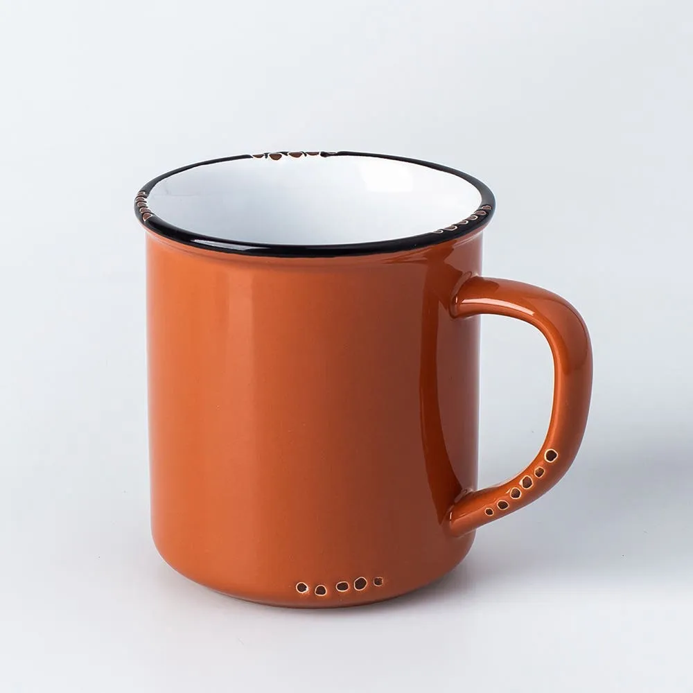 Abbott Enamel Look Stoneware Mug 14oz. (Terracotta)