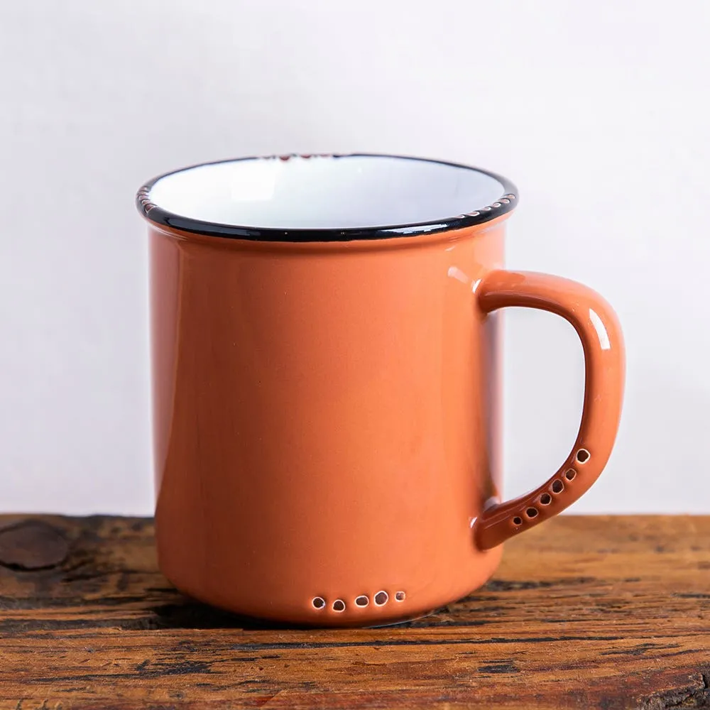 Abbott Enamel Look Stoneware Mug 14oz. (Terracotta)