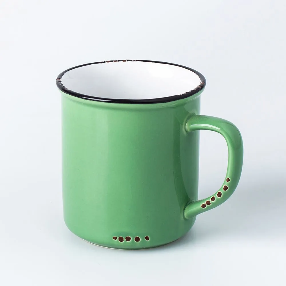 Abbott Enamel Look Stoneware Mug 14oz. (Forest Green)