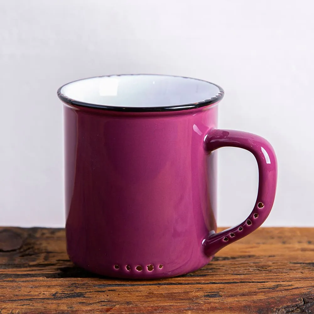 Abbott Enamel Look Stoneware Mug 14oz. (Plum)