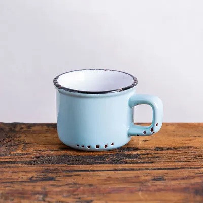 Abbott Enamel Look Stoneware Espresso Mug 3oz. (Mint)