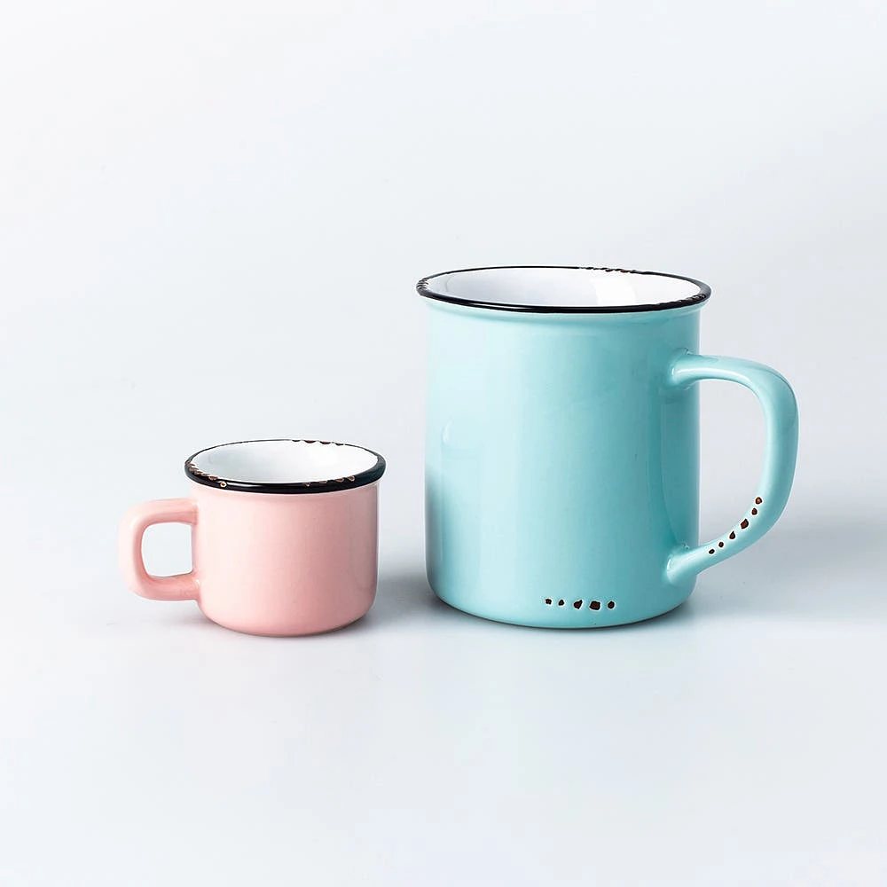 Abbott Enamel Look Stoneware Espresso Mug 3oz. (Yellow)