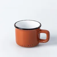 Abbott Enamel Look Stoneware Espresso Mug 3oz. (Terracotta)