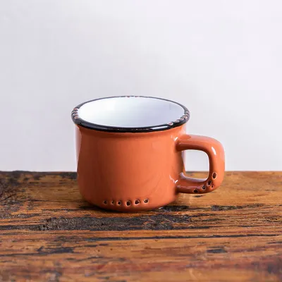 Abbott Enamel Look Stoneware Espresso Mug 3oz. (Terracotta)