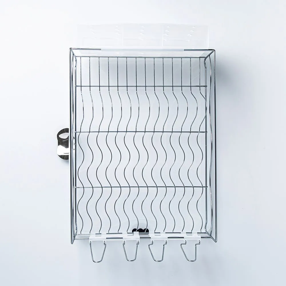 KSP Wave Dish Rack with Tray (Chrome