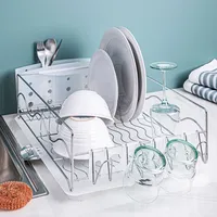 KSP Wave Dish Rack with Tray (Chrome