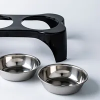 Gibson Home Bow Wow Meow 3-Piece Elevated Pet Bowl Dinner Set, Teal