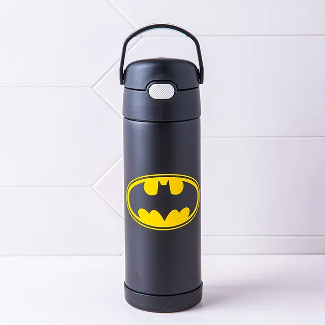 Thermos Funtainer 12 Oz. Water Bottle Batman in Black