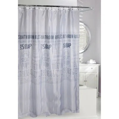Moda At Home Polyester Fabric 'Wash Your Hands' Shower Curtain