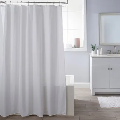 Moda At Home Polyester Fabric 'Delano' Shower Curtain (White)