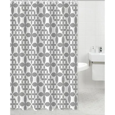 Moda At Home Peva 'Lucky' Shower Curtain (Black/Frost)