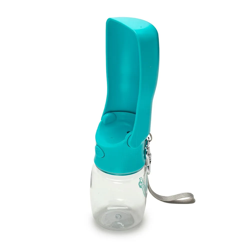 Nice Paws Pet Foldable Water Bottle with Strap 350mL (Turquoise)