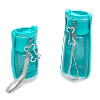 Nice Paws Pet Foldable Water Bottle with Strap 350mL (Turquoise)