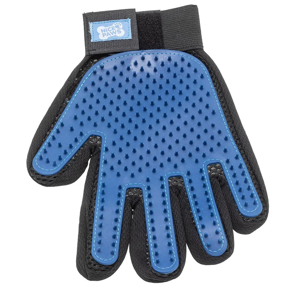 Nice Paws Pet Grooming Mitt (Black/Blue)