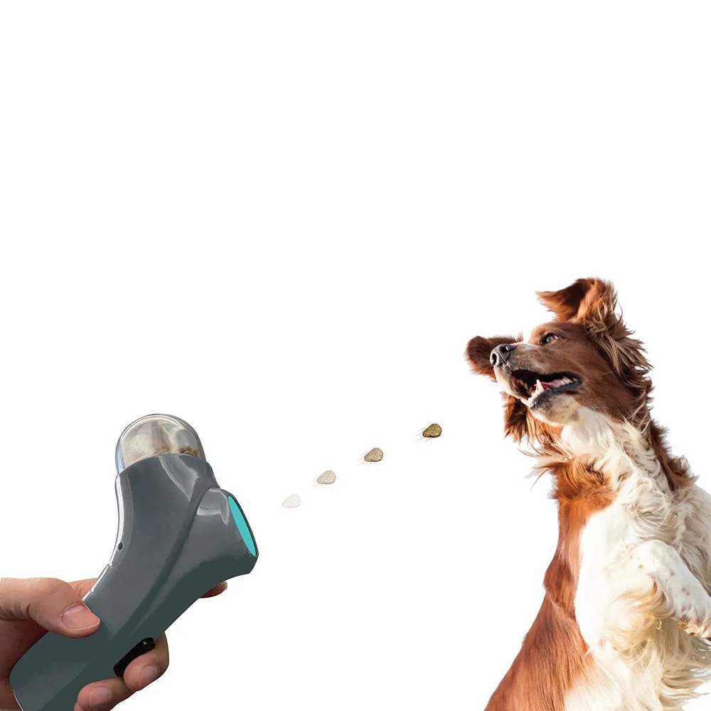 Pounce & Fetch Pet Life 'Snack Shooter' Treat Launching Gun (Grey)
