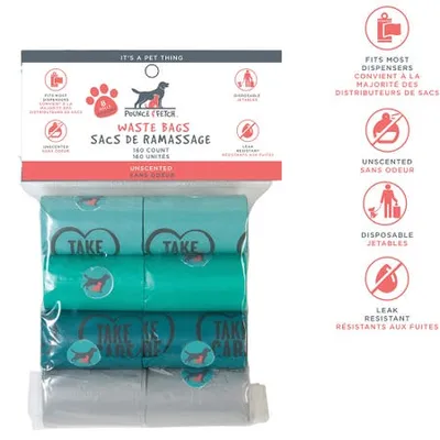 Pounce & Fetch Pet Life 'Unscented' Dog Waste Pick-Up Bags - S/160