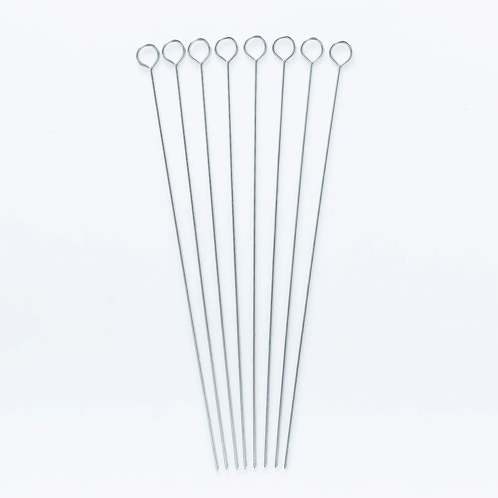 Better BBQ Grill Steel Skewer - Set of 8 (Chrome)