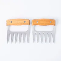 Better BBQ Grill Meat Claw with Wood Handle - Set of 2