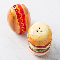 Luciano Fun Times 'Hamburger & Hotdog' Dolomite Salt & Pepper Set