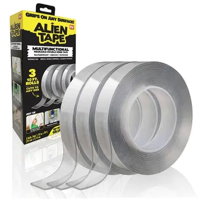 Alien As Seen On Tv Reusable Double-Sided Tape - Set of 3