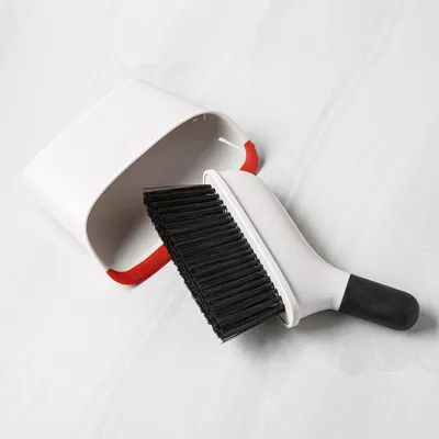 OXO Good Grips Compact Cleaning Dustpan w/ Brush - S/2 (White/Orange)