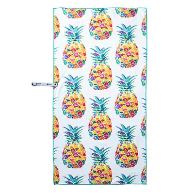 Waci Fast Drying 'Pineapples' Microfiber Beach Towel (Multi Colour)