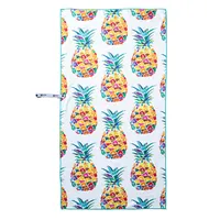 Waci Fast Drying 'Pineapples' Microfiber Beach Towel (Multi Colour)