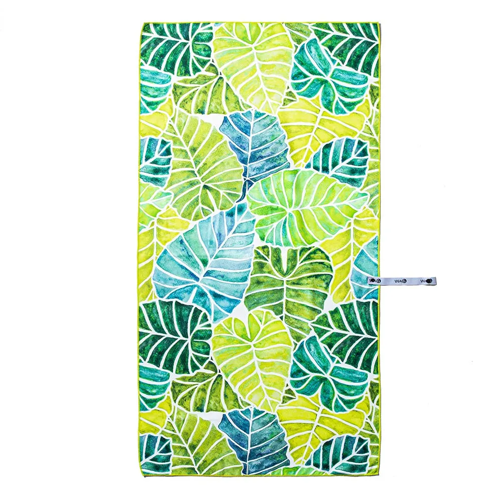 Waci Fast Drying 'Lush Leaves' Microfiber Beach Towel (Multi Colour)