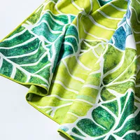 Waci Fast Drying 'Lush Leaves' Microfiber Beach Towel (Multi Colour)