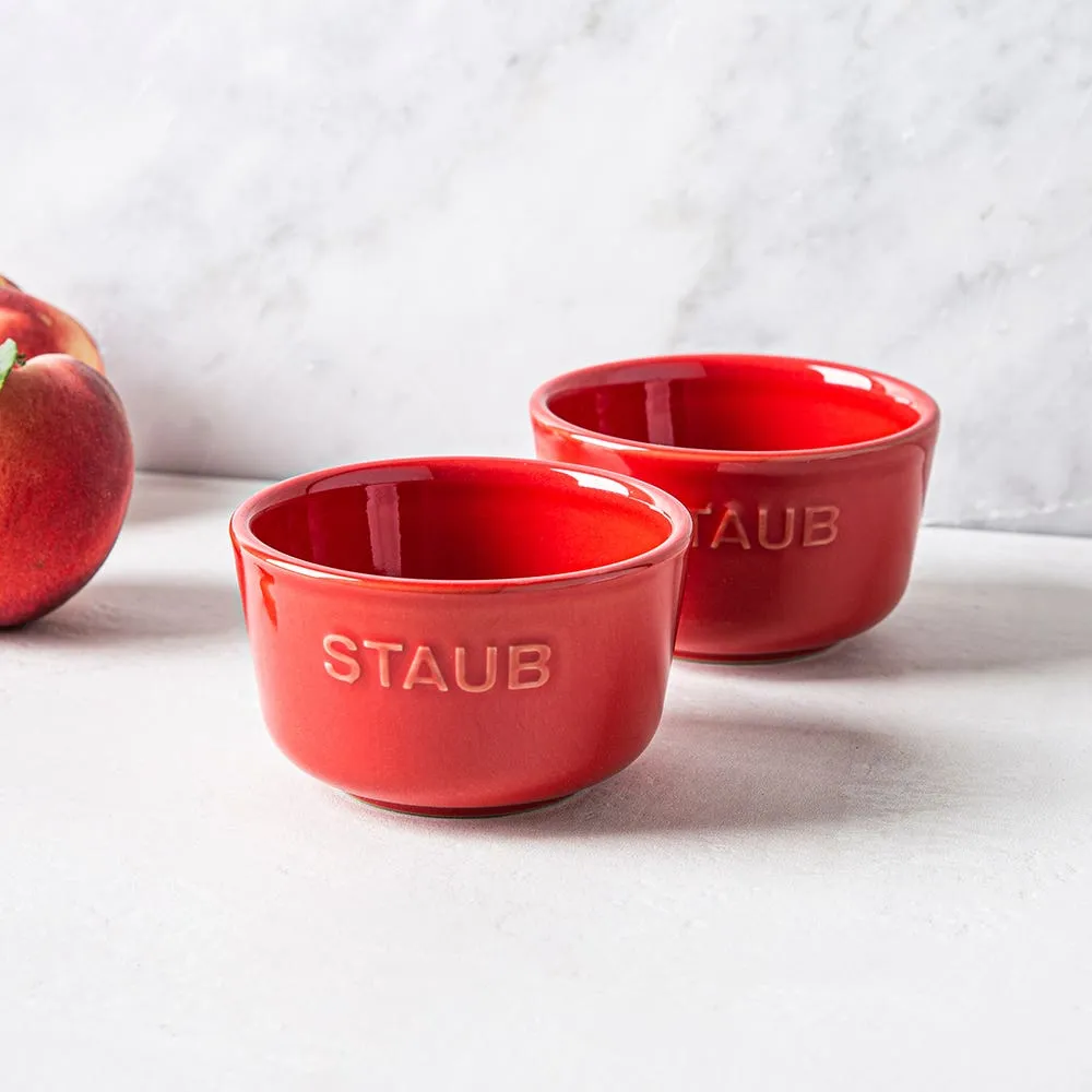 Staub Made In Portugal Ramekin - Set of 2 (Cherry/White)