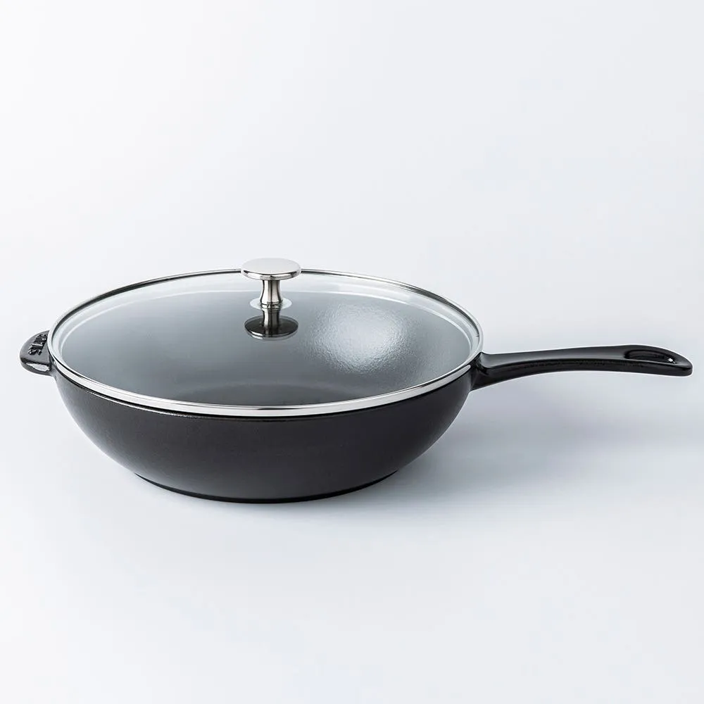 Staub France Daily Pan with Glass Lid 2.8L (Black)