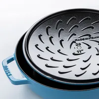 Staub France Cast Iron Braiser Pan 3.8L (Light Blue)