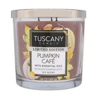 Empire Tuscany 3-Wick 'Pumpkin Cafe' Glass Jar Candle 14 oz