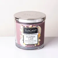 Empire Tuscany 3-Wick 'Pumpkin Cafe' Glass Jar Candle 14 oz