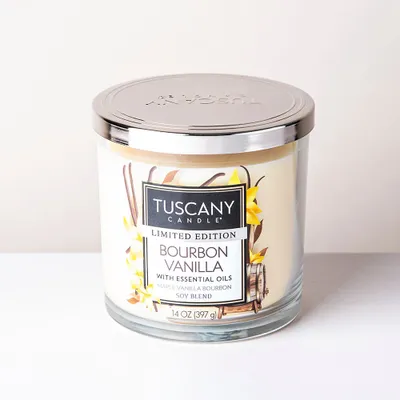 Empire Tuscany 3-Wick 'Bourbon Vanilla' Glass Jar Candle 14 oz