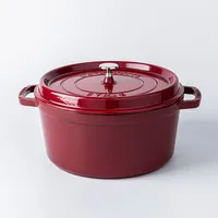 Staub France Cast Iron Round Cocotte 6.7L (Bordeaux)