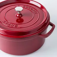 Staub France Cast Iron Round Cocotte 6.7L (Bordeaux)