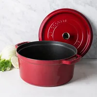 Staub France Cast Iron Round Cocotte 6.7L (Bordeaux)